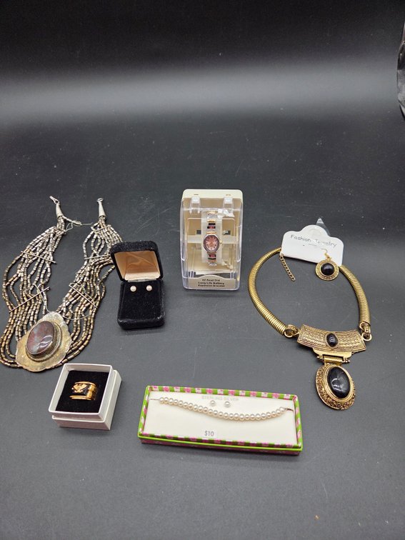 Necklaces, Wristwatch, Ring, Earrings, and More