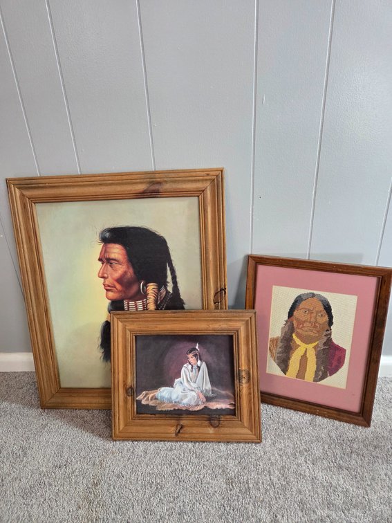 Framed Native American Portrait Artworks