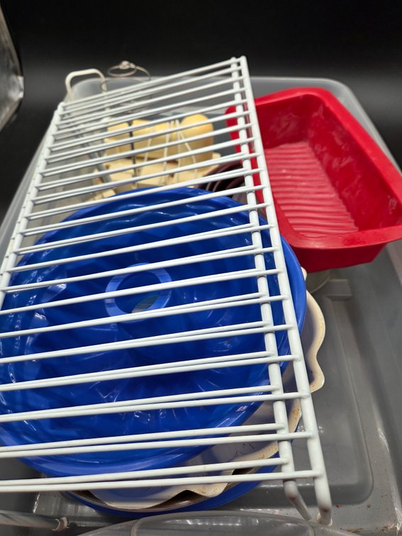 Baking Pans, Stainless Steel Bowls, and Cordless Hand Mixer