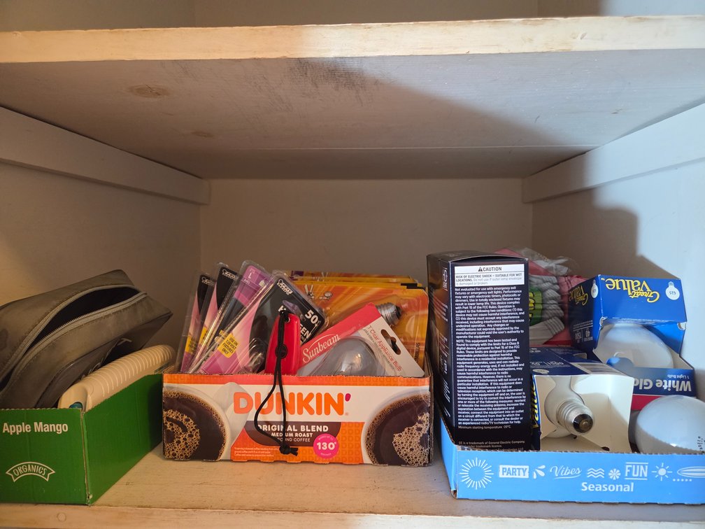 Household Light Bulbs, Zippered Pouch, and More