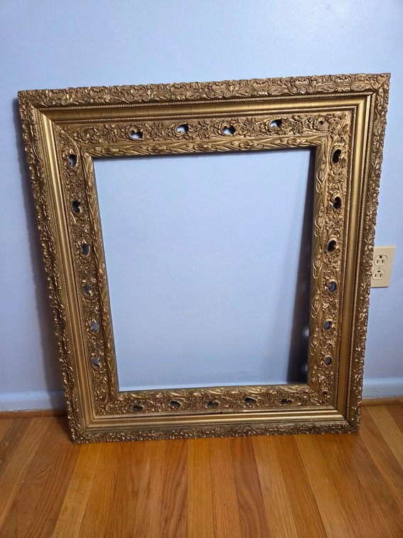 Ornate Gold-Toned Molded Picture Frame