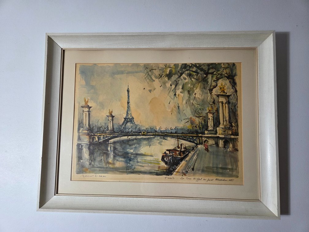 Marius Girard Framed Paris Cityscape Artwork