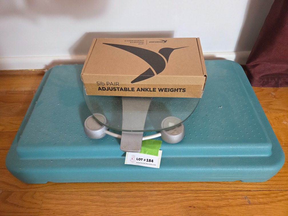 Aerobic Step Platform, Digital Scale, and Ankle Weights