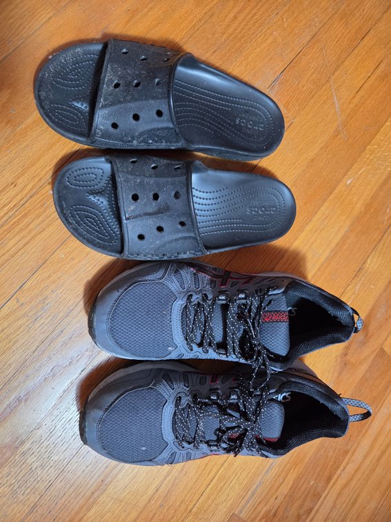 Molded Foam Slide Sandals and Athletic Sneakers