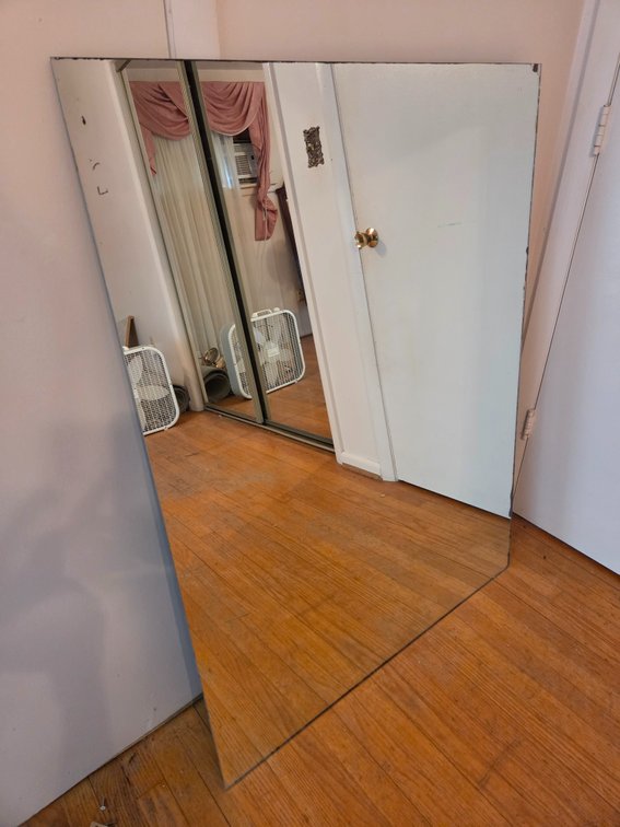 Large Frameless Rectangular Glass Mirror
