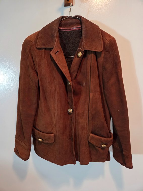 Brown Suede Jackets and Fox Fur Jacket