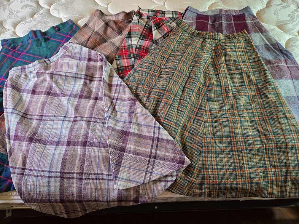 Woven Plaid and Tartan Skirts