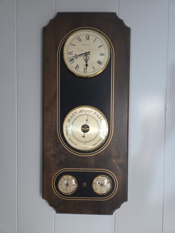 Hampton Quartz Wall Clock and Weather Station