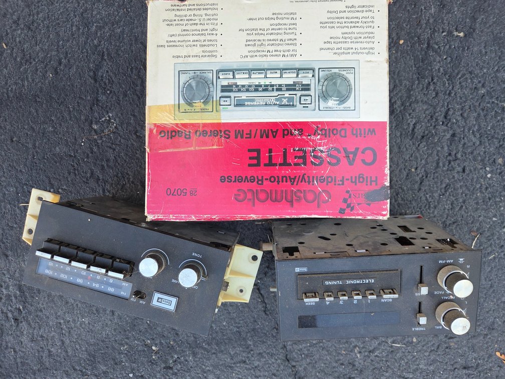 In-Dash Car Radios, Cassette Receiver, and Microphone