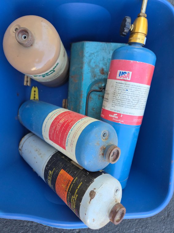 Propane Torch Kit in Metal Case and Fuel Cylinders