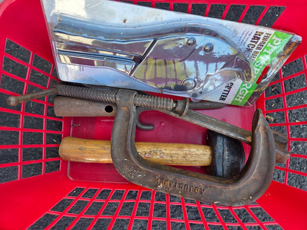C-Clamp, Lineman Wrench, Ratchet Cutter, and Hand Tools