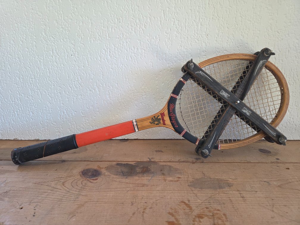 MacGregor Master Wooden Tennis Racket with Wooden Press