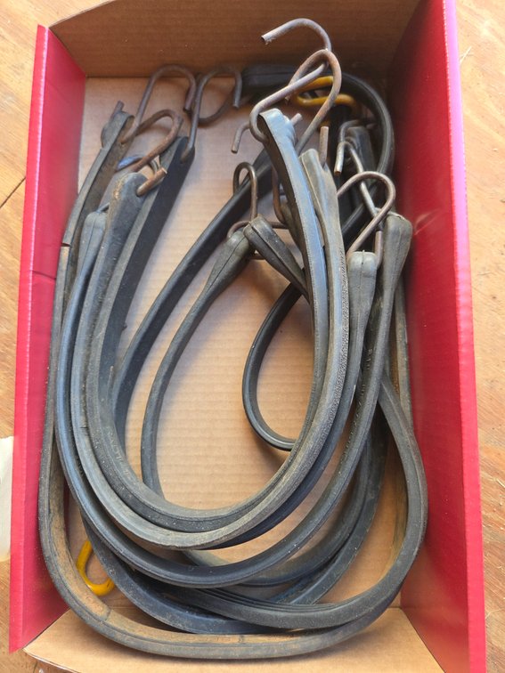 Rubber Tarp Bungee Straps with Metal S-Hooks