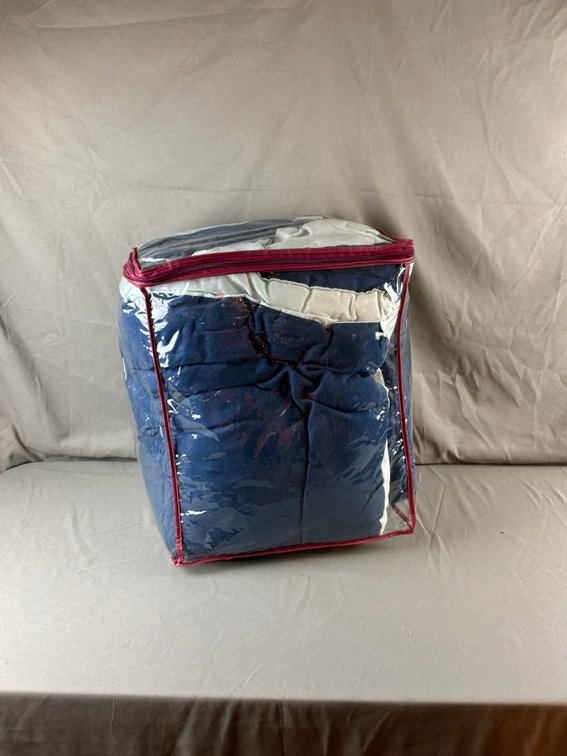 King Size Navy Blue and White Comforter