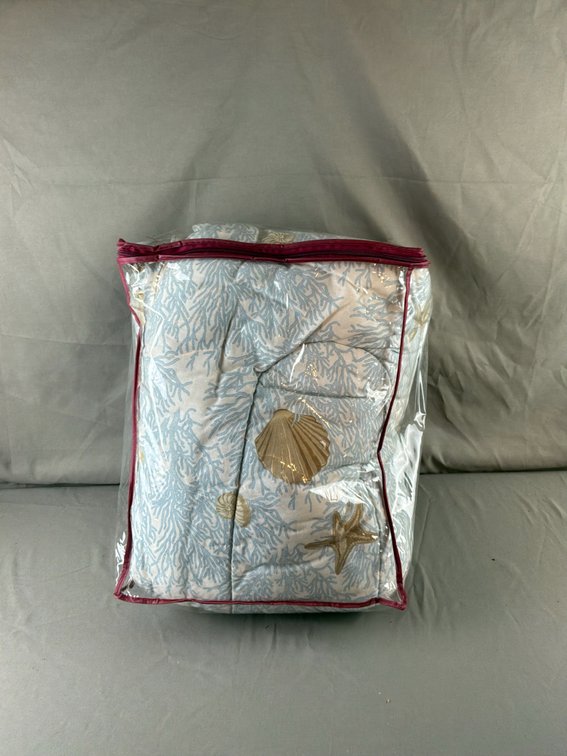 King Size Coastal Print Quilted Comforter