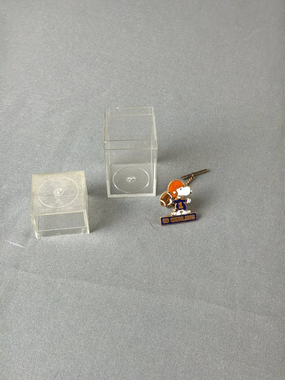 Snoopy "GO CAVALIERS" Football Tie Tack Pin