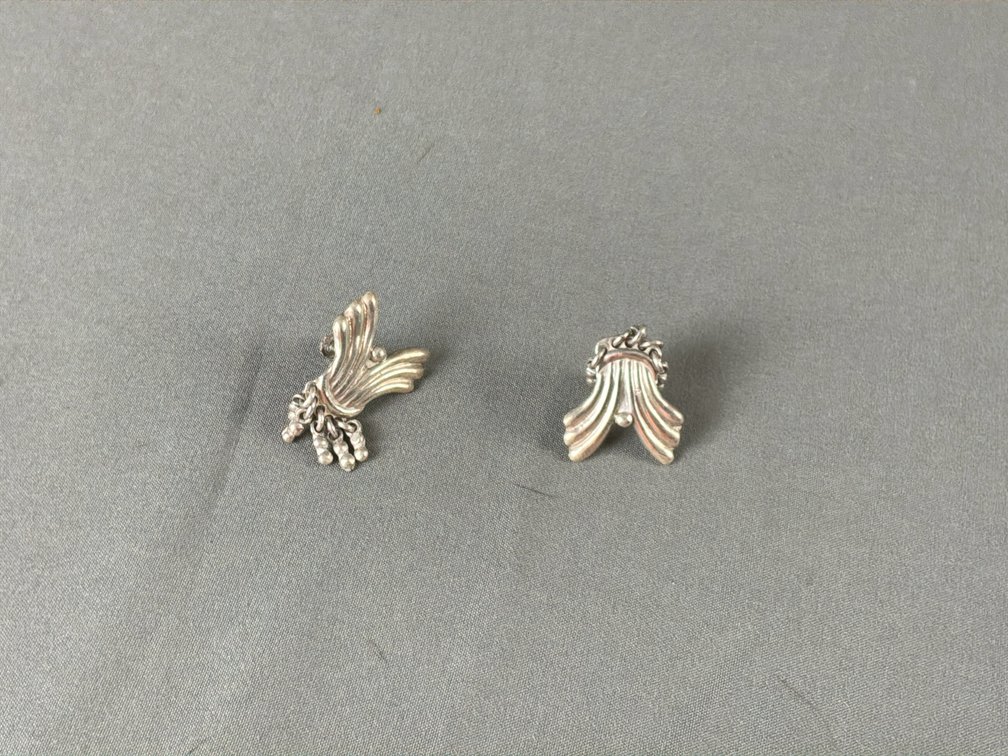 Taxco Sterling Silver Screw-Back Dangle Earrings