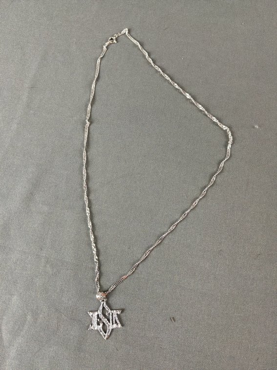 Sterling Silver Star of David Jesus Pendant Necklace