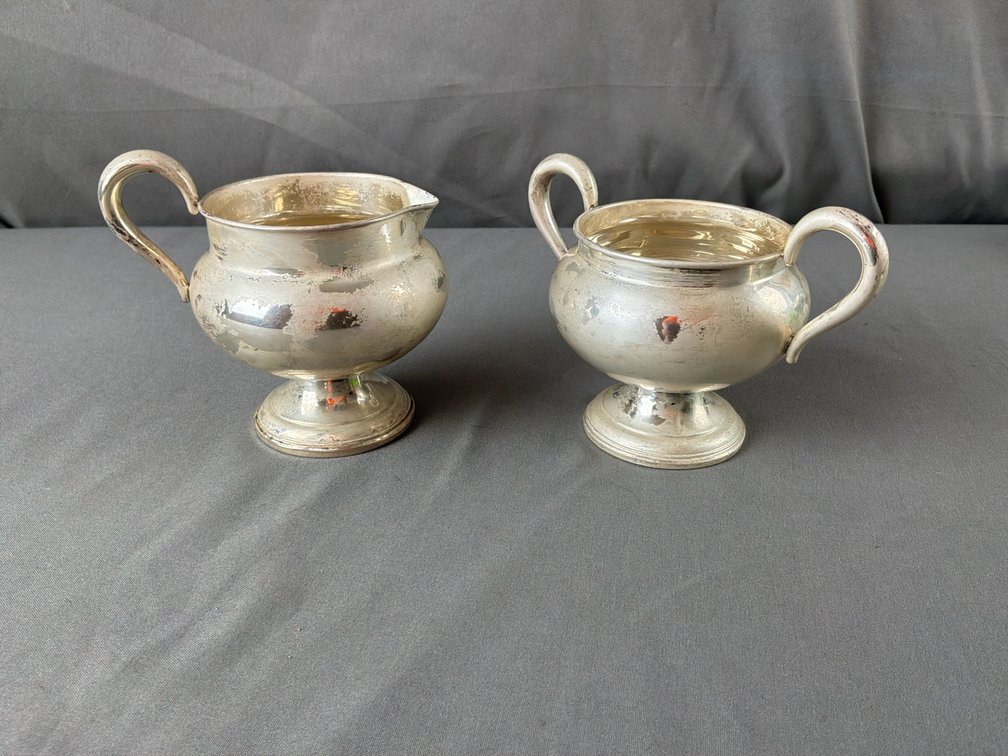 Frank M. Whiting & Company 728 Sterling Creamer and Sugar Bowl Set