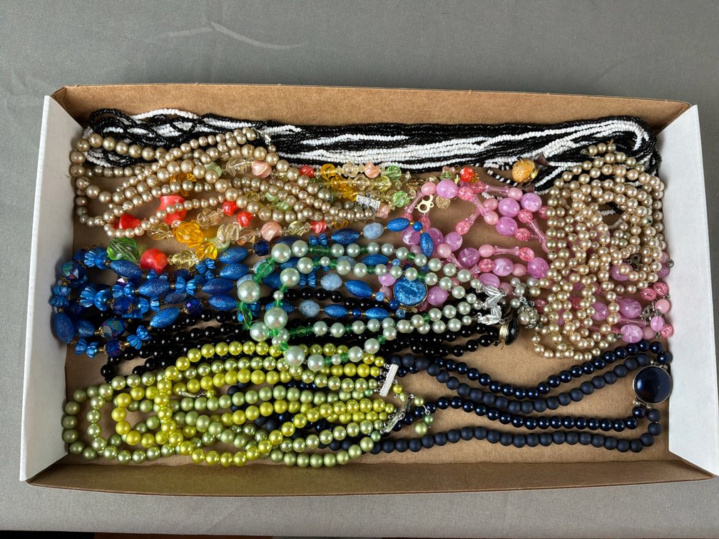 Beaded Costume Necklaces and Faux Pearl Strands