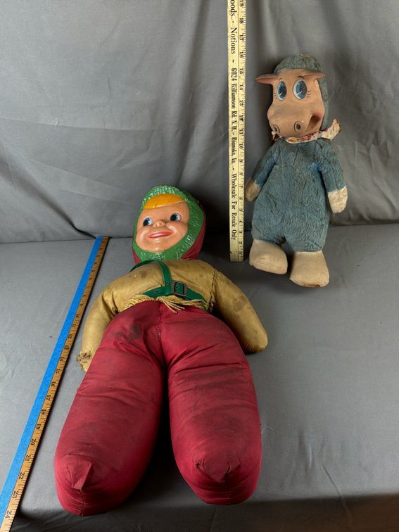 Vintage Carnival Prize Doll and Plush Cow Doll
