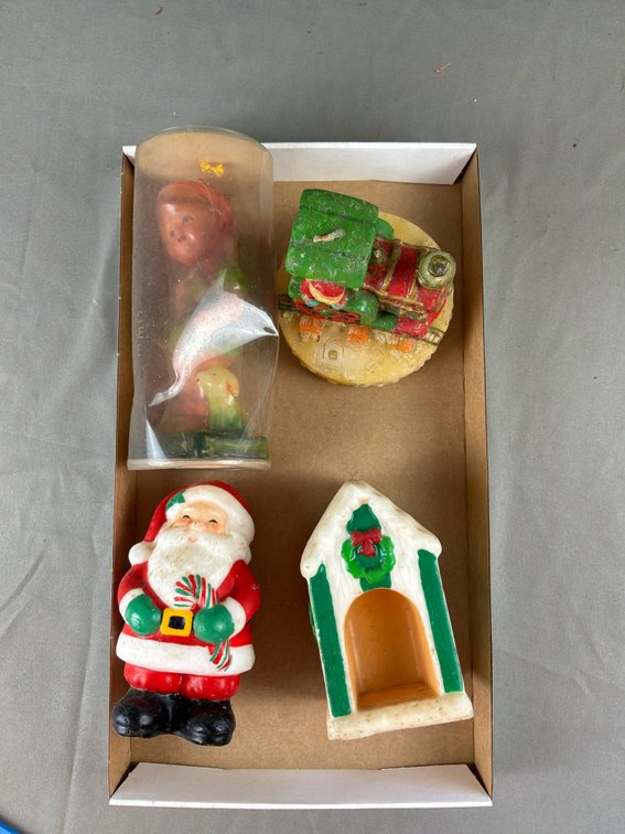 Christmas Novelty Figural Wax Candles