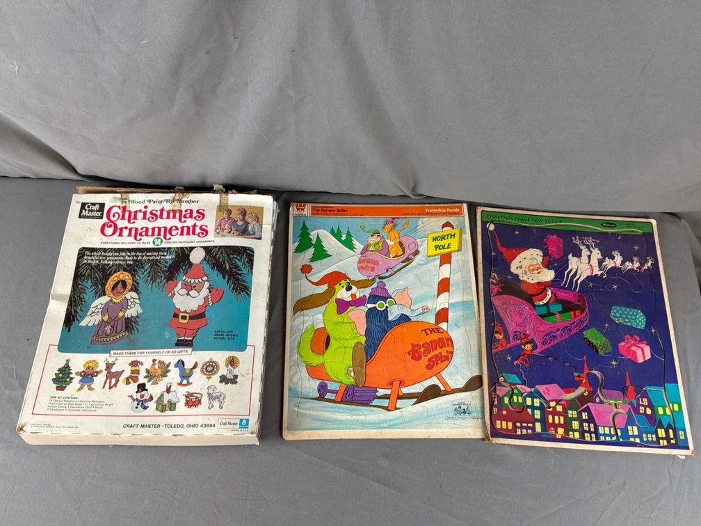 Wood Paint-by-Number Ornament Kit and Frame-Tray Puzzles
