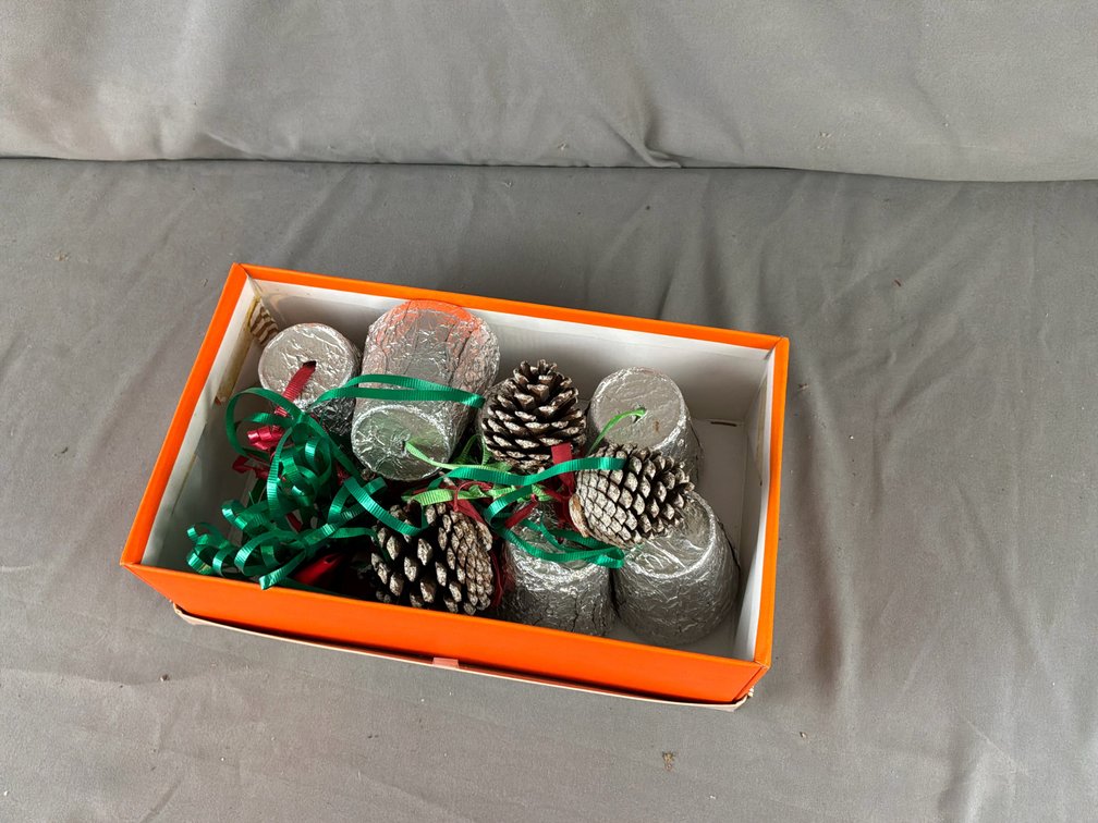 Holiday Bell and Pinecone Hanging Swag Decoration