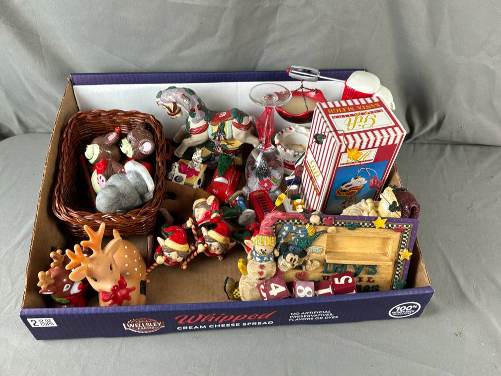 Christmas Figurines, Countdown Calendar, and Holiday Decor