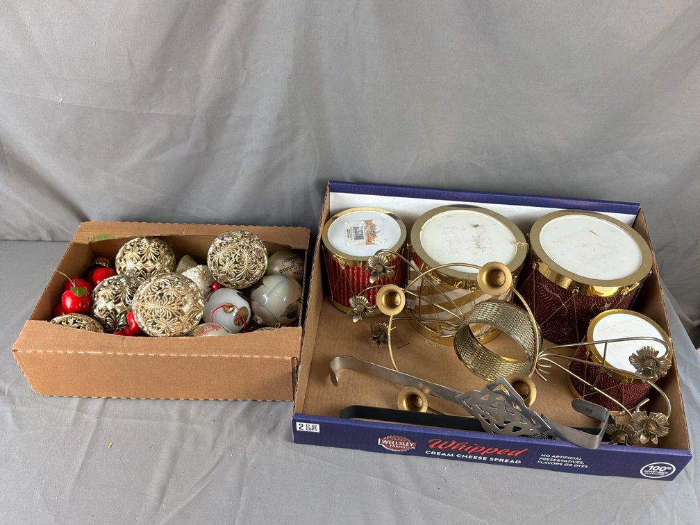 Christmas Ornaments, Decorative Drums, and Tabletop Decor