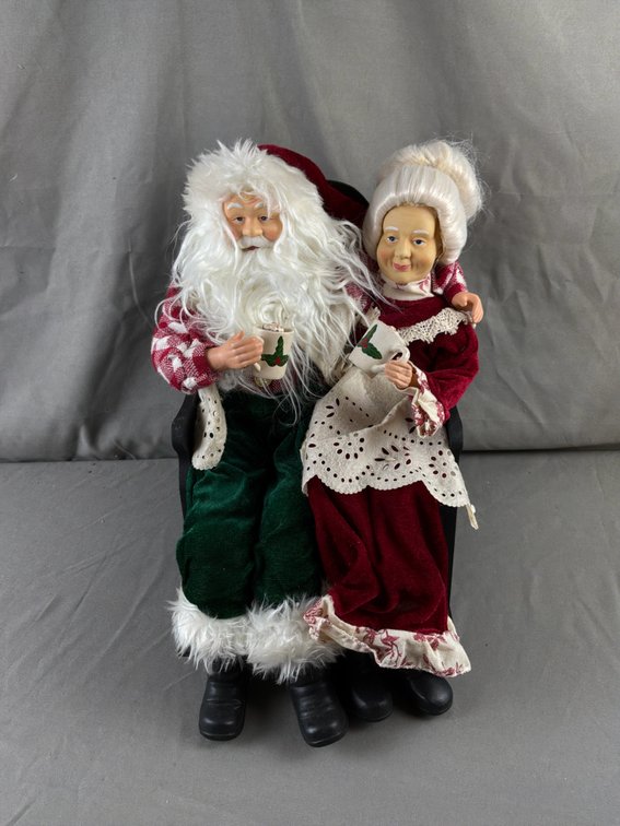 Santa and Mrs. Claus Rocking Chair Holiday Figurines