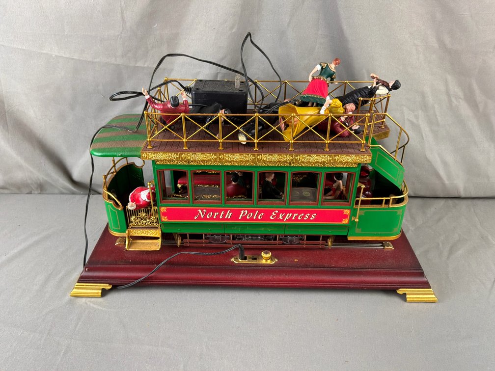 North Pole Express Animated Double-Decker Holiday Trolley