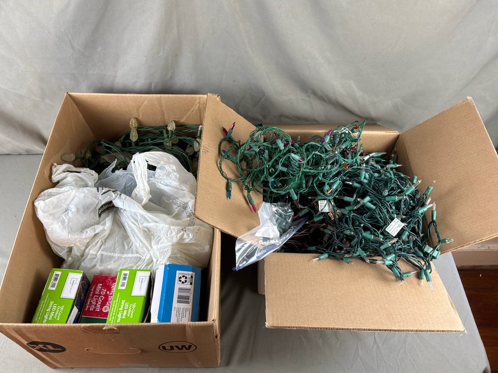 Holiday String Lights, Light Clips, and Spare Bulbs