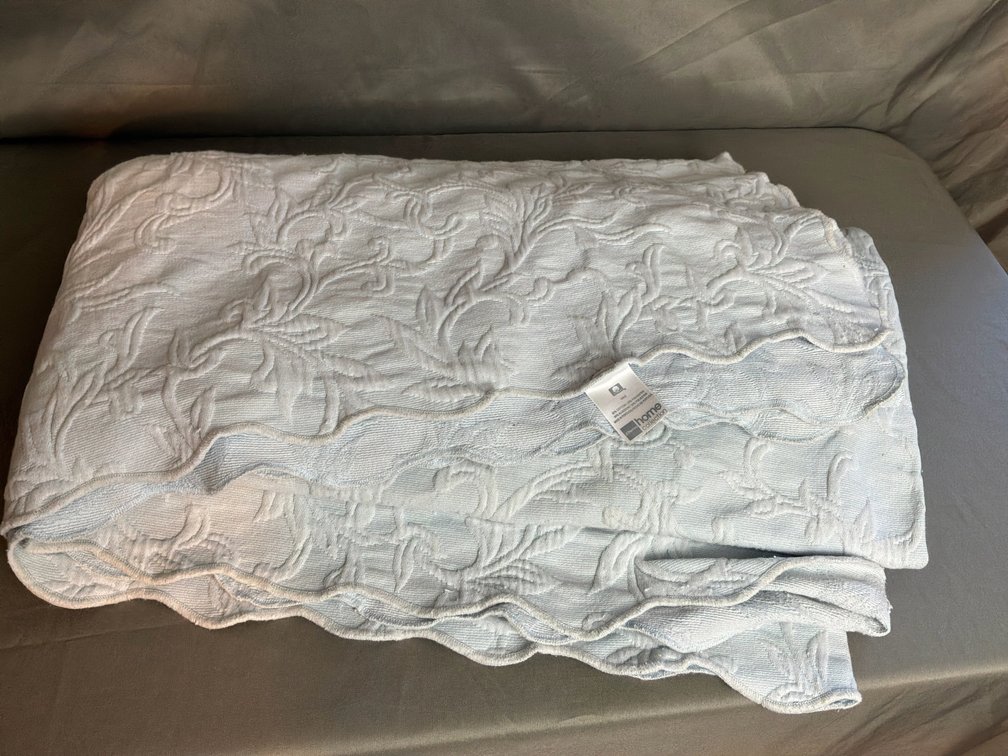 King Size Light Blue Matelassé Coverlets