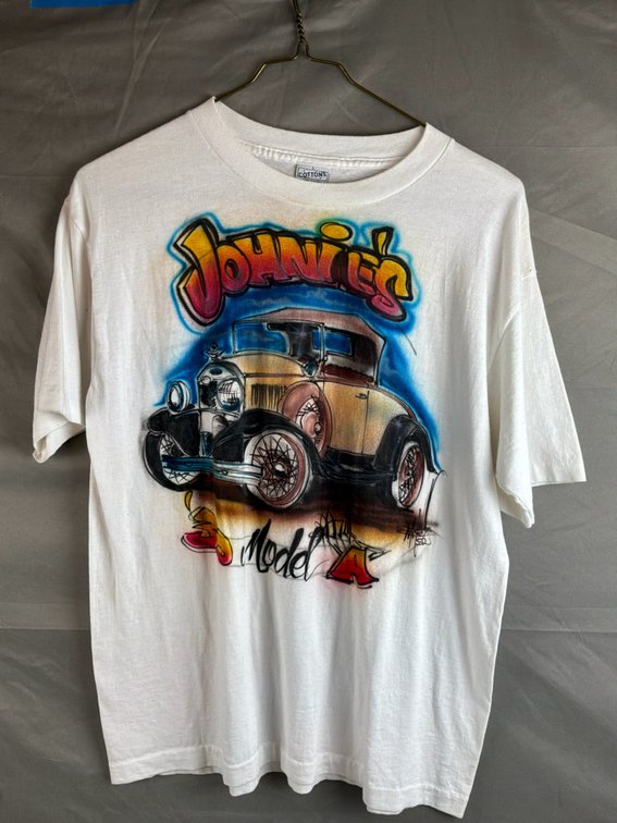 COTTONS Airbrushed Model A Graphic T-Shirt, Size L