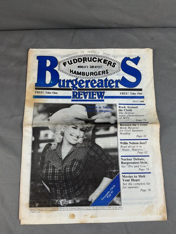 Fuddruckers Burgereaters Review July 1984 Newspaper