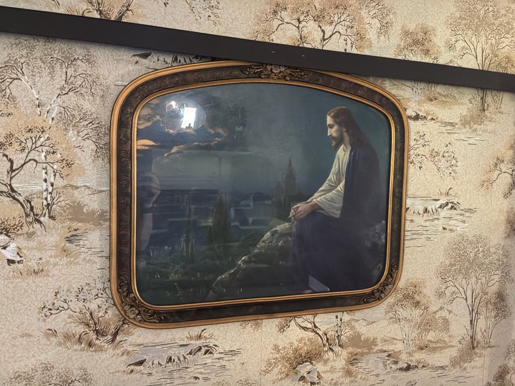 Framed Religious Print of Jesus Overlooking Jerusalem