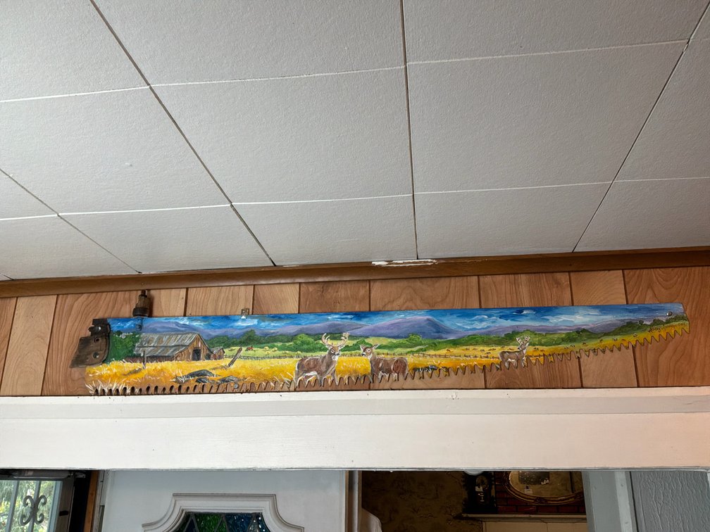 Painted Landscape Metal Crosscut Saw Blade
