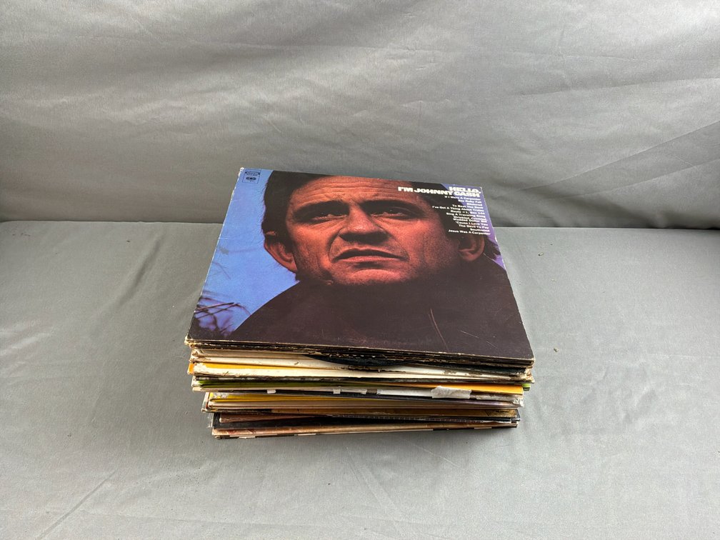Twenty-Nine Vinyl LP Records, Johnny Cash, Journey, and More