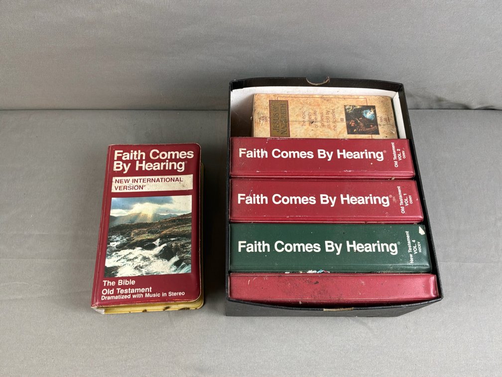 Audio Bible Cassette Albums and Jesus of Nazareth VHS Tape