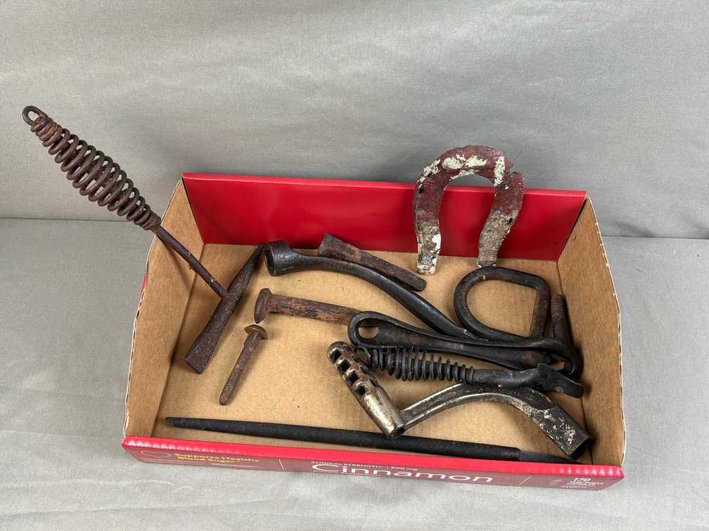 Iron Tools, Hardware, Horseshoe, and Round File
