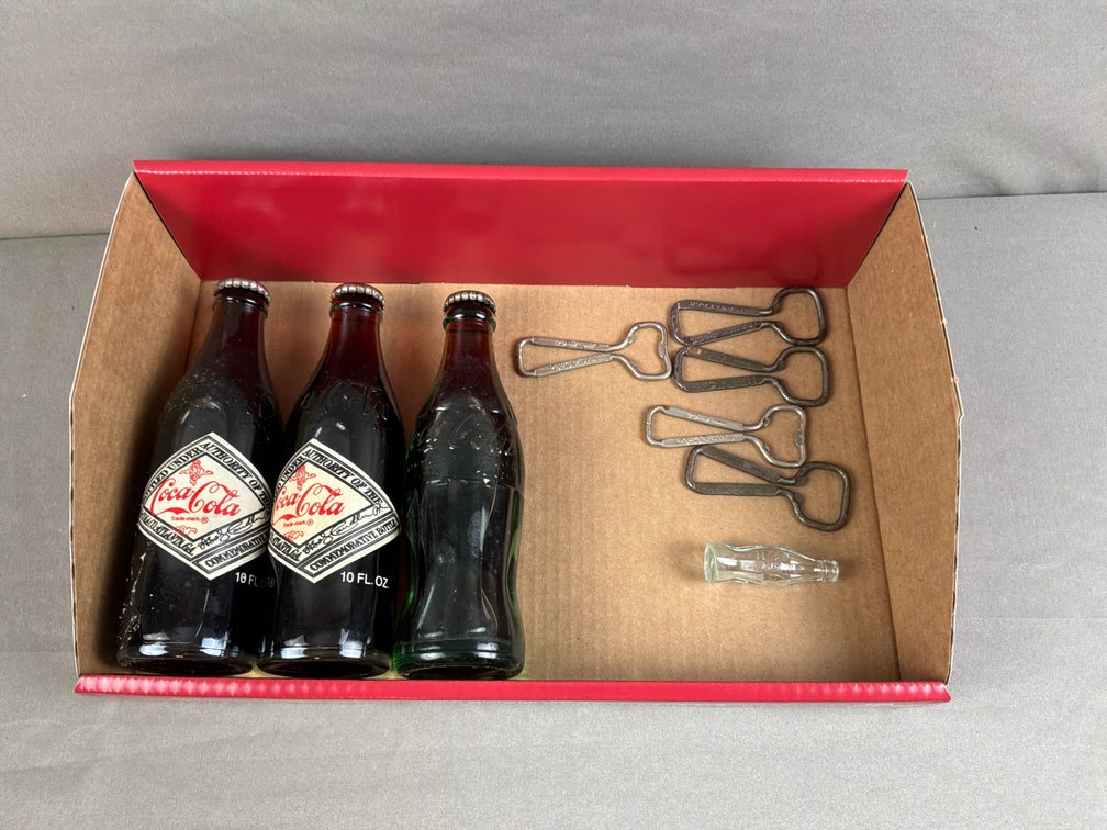 Coca-Cola Bottles, Bottle Openers, and Miniature Bottle