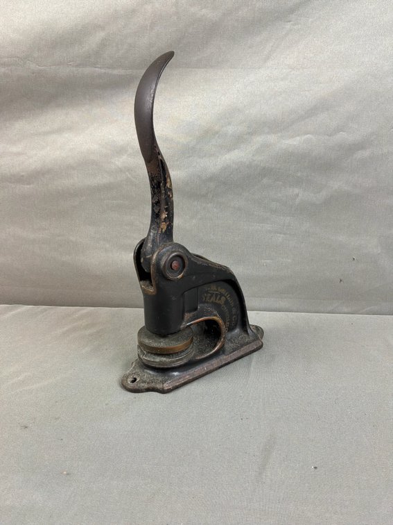 S. D. Childs & Co. Cast Iron Desktop Seal Embosser