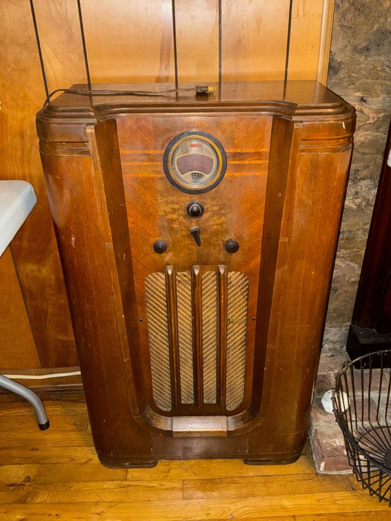 Philco Floor-Standing Wooden Console Radio