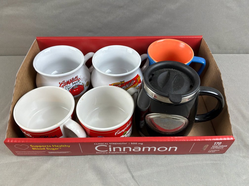 Ceramic Soup Bowls, Mugs, and Travel Mug