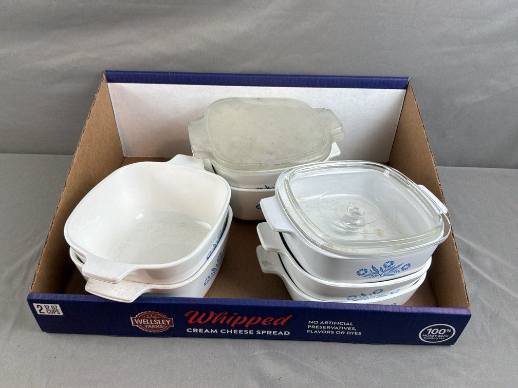 Corning Ware Blue Cornflower Casserole and Petite Dishes