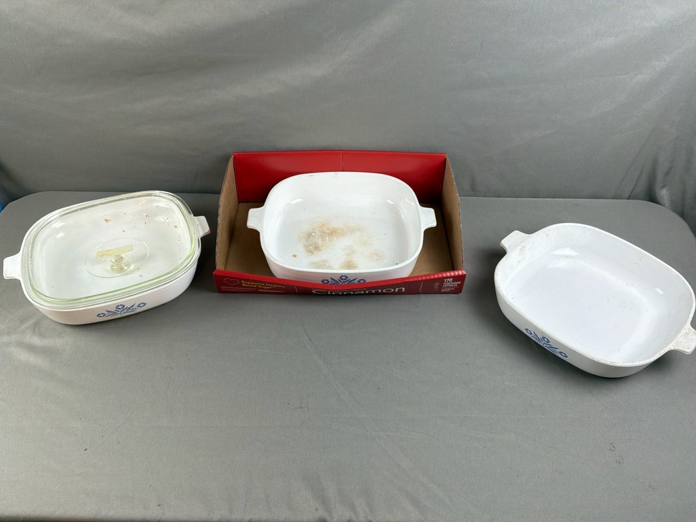 Corning Ware P-10-B and Blue Cornflower Baking Dishes