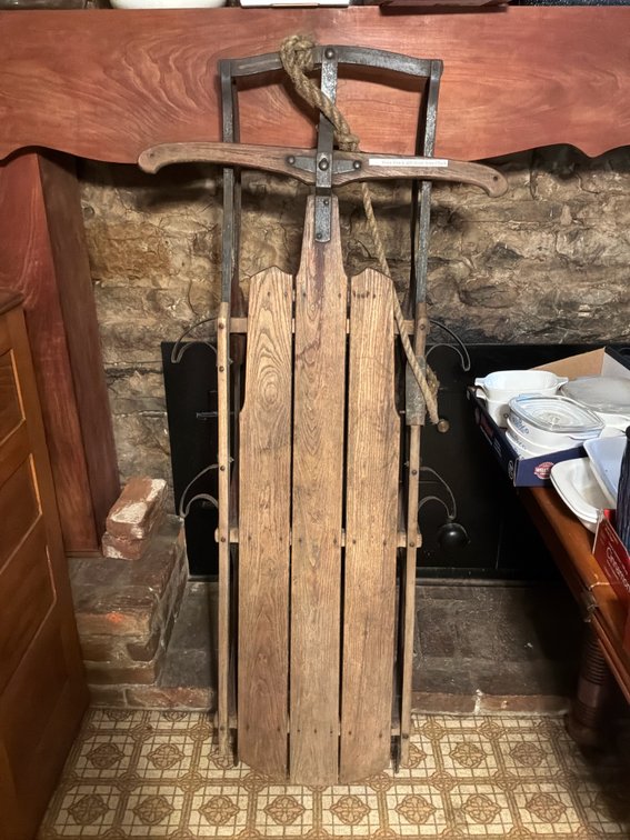 S.L. Allen & Co. Wooden Sled with Metal Runners