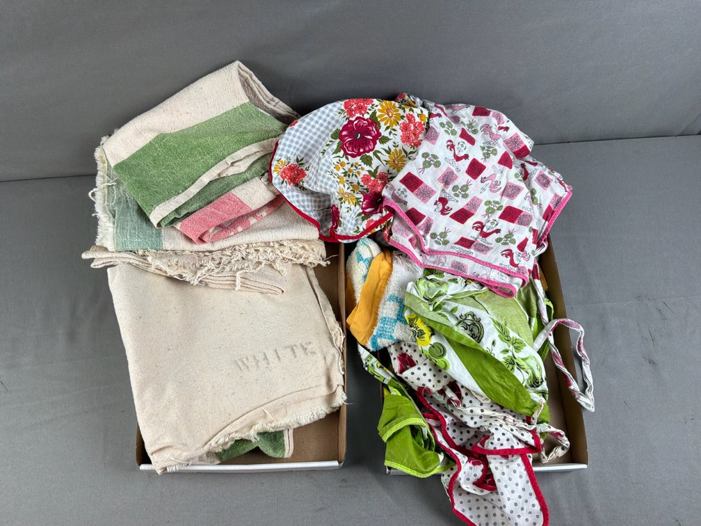 Kitchen Linens, Feed Sack Fabric, Apron, and More