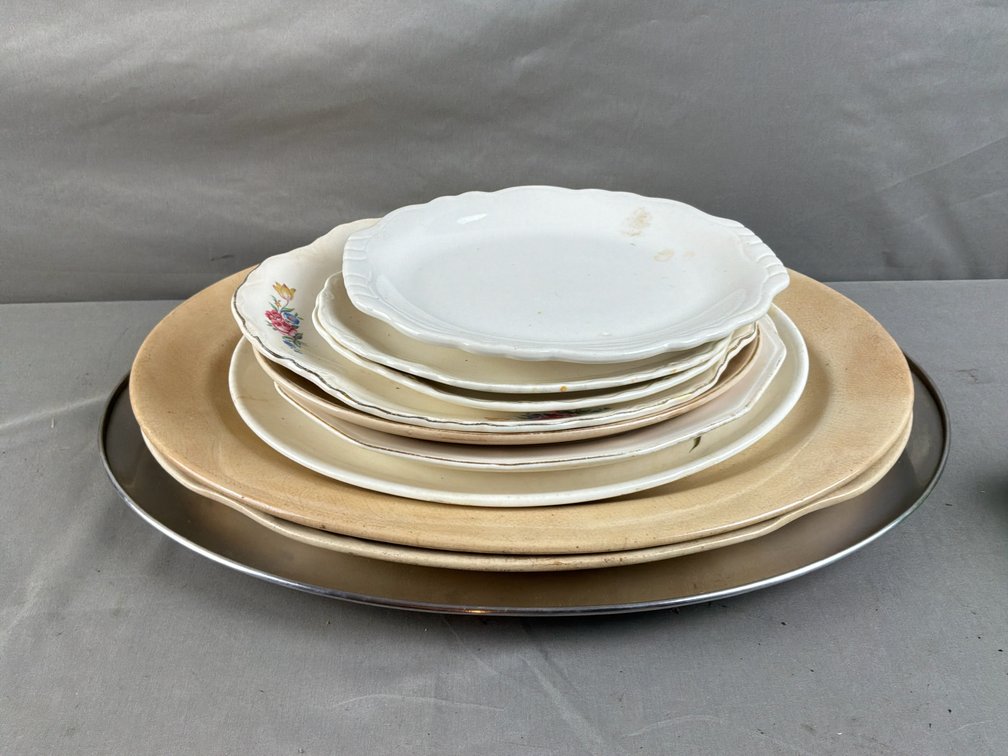 Ceramic and Stainless Steel Serving Platters and Dishes